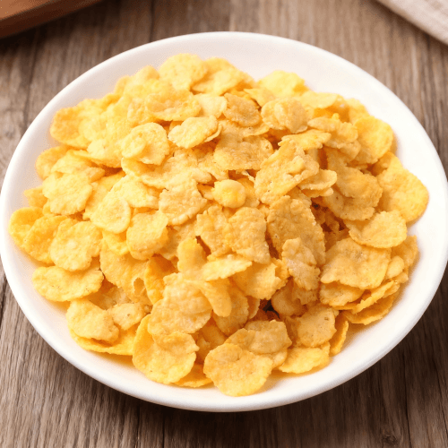 Crispy corn flakes produced by Zhuoheng double-screw extrusion line