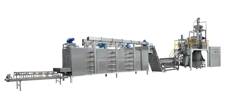 Turnkey Macaroni & Pasta Extrusion Line | Single-Screw | Zhuoheng Automated commercial pasta manufacturing equipment with PLC controls.