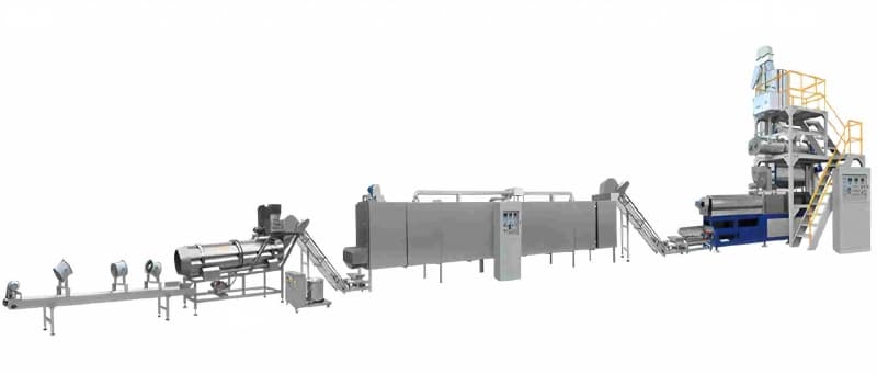 Turnkey Pet Food Production Line | Dog & Cat Kibble Extruder | Zhuoheng Complete turnkey automated pet food extrusion processing line built with food-grade stainless steel.