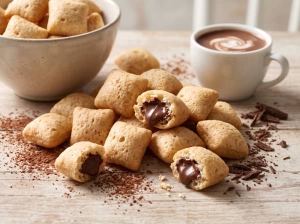 core filled chocolate rice pillows