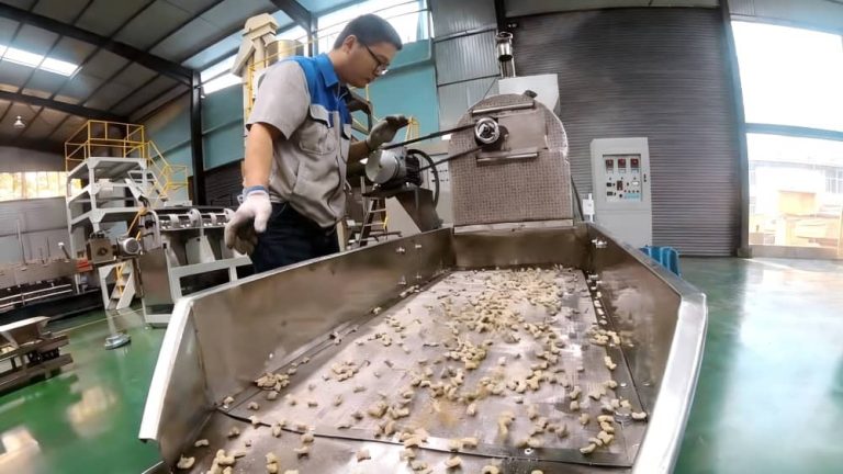 Industrial pet food extrusion line by Zhuoheng, manufacturing high-meat, premium dry kibbles.