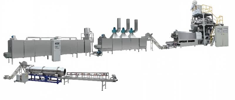 Turnkey Aqua Feed Processing Line | Floating & Sinking | Zhuoheng Clear full view of Zhuoheng complete aqua feed production line equipment for floating and sinking pellets
