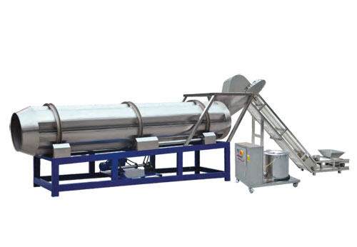 GTW-D-II single drum continuous seasoning and liquid oil spraying line.