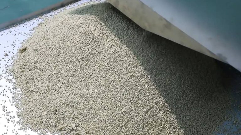 Zhuoheng twin screw extruder micro-orifice die plate producing 1.0mm shrimp feed pellets with high water stability.